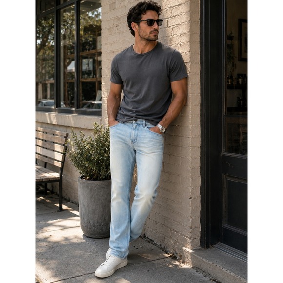 Buffalo David Bitton Other - Buffalo David Bitton Driven Straight Leg Jeans | Men's 33x32 Light Wash Denim